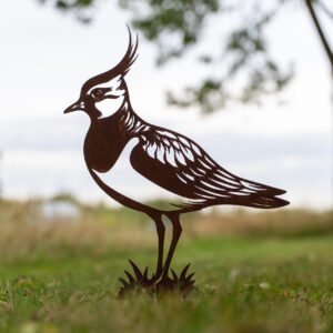 Kievit Cortenstaal grondsteker metaal Steekhouet tuindecoratie waddenvogel weidevogel