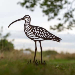 Wulp cortenstaal grondsteker steelhouet weidevogel mewtaal